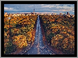 Jesień, Autostrada, Droga, Drzewa, Las, Berlin, Niemcy