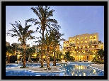 Hotel, Basen, Palmy