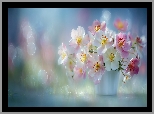 Dzikie róże, Bukiet, Bokeh, Grafika AI