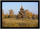 Jesień, Cerkiew, Łąka, Brzozy