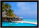 Bungalow, Morze, Palmy, Basen