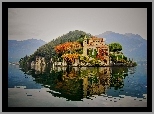Jezioro, Como, Góry, Lenno, Willa, Balbianello, Drzewa