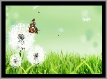 Dmuchawce, Motyl, Grafika 2D