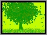 Zielone, Drzewo, Grafika