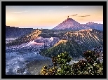 Góra, Bromo, Krzewy, Indonezja