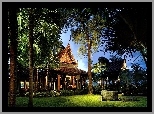 Hotel, Ogród, Palmy, Tajlandia
