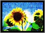 Słoneczniki, Obraz, Olejny