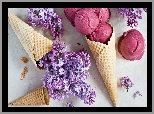 Owocowe, Lody, Wafelki, Rożki, Bez
