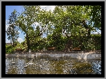 Park, Fontanna, Ławki, Drzewa