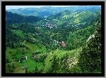 Domy, Góry Bucegi, Góry Piatra Craiului, Drzewa, Dolina, Transylwania, Rumunia