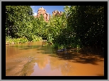 Rzeka, Drzewa, Góry, Red Rock State Park, Arizona, Stany Zjednoczone