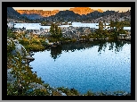 Góry, Sierra Nevada, Jezioro, Thousand Island Lake, Skały, Drzewa, Ansel Adams Wilderness, Kalifornia, Stany Zjednoczone