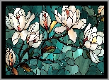 Witraż, Magnolia, Kwiaty
