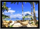 Filipiny, Wyspa Boracay, Lato, Morze, Sofy, Hamak, Palmy