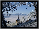 Zima, Kościółek, Drzewa, Austria