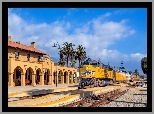 Stany Zjednoczone, Los Angeles, Pociąg, Dworzec, Palmy