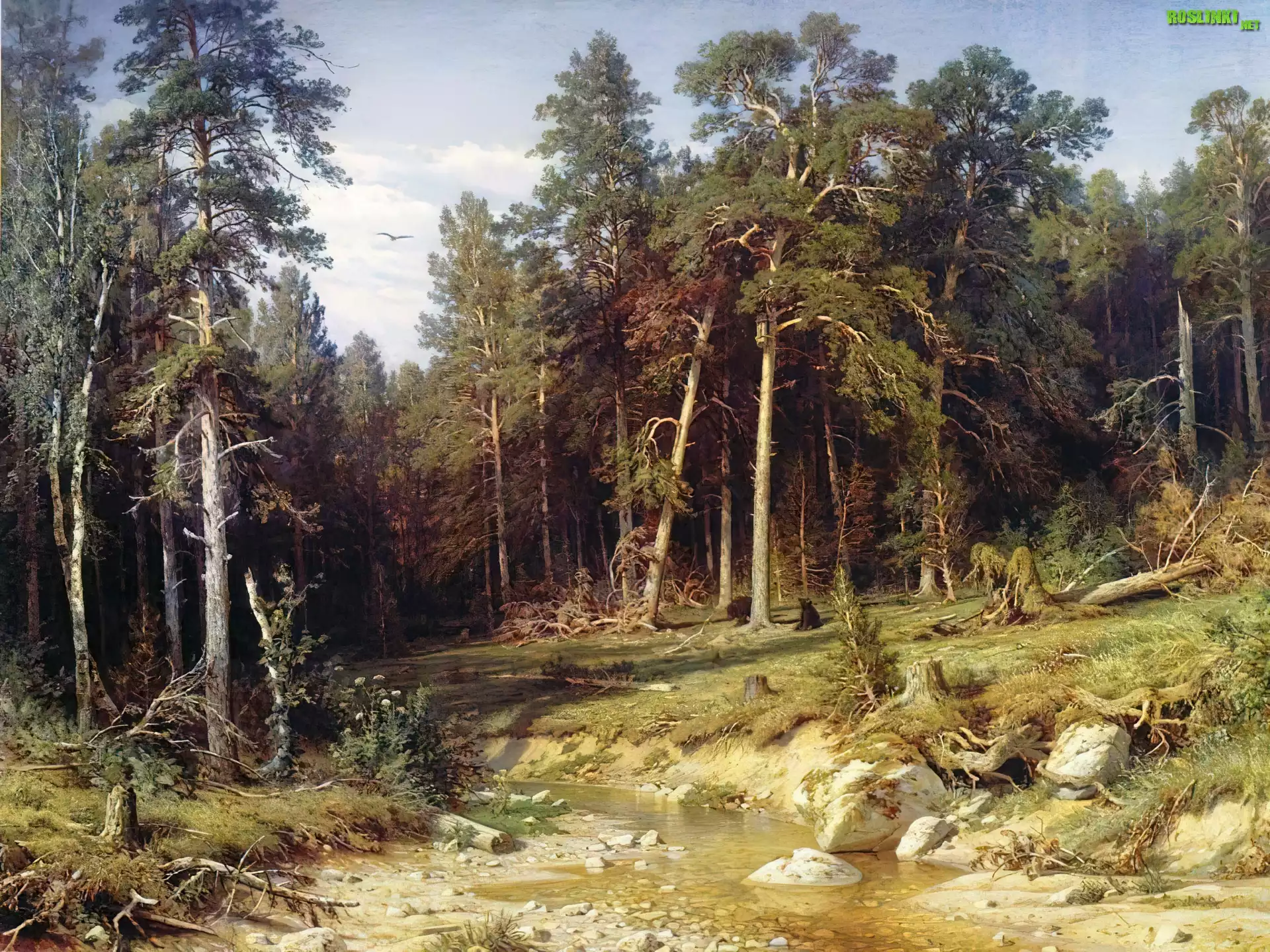Obraz, Iwan Szyszkin, Las, Strumień