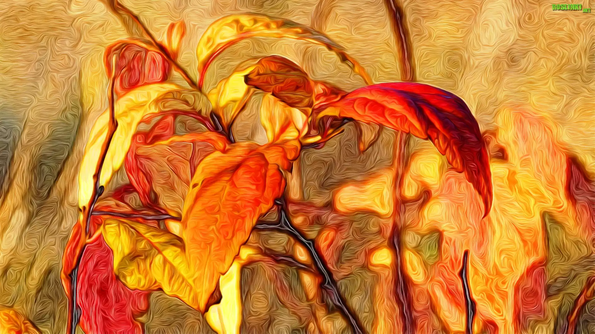 Paintography, Roślina, Liście